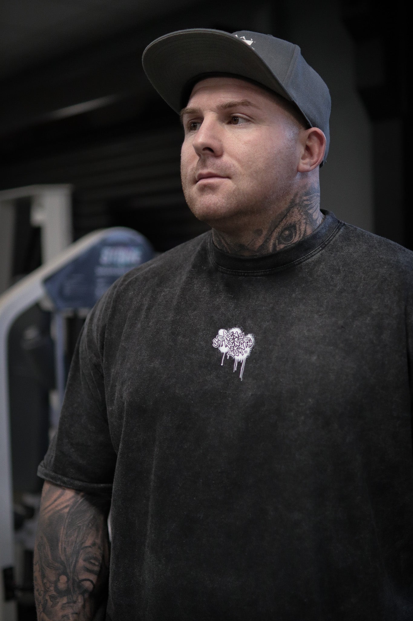 Black Acid Wash Oversized T-Shirt